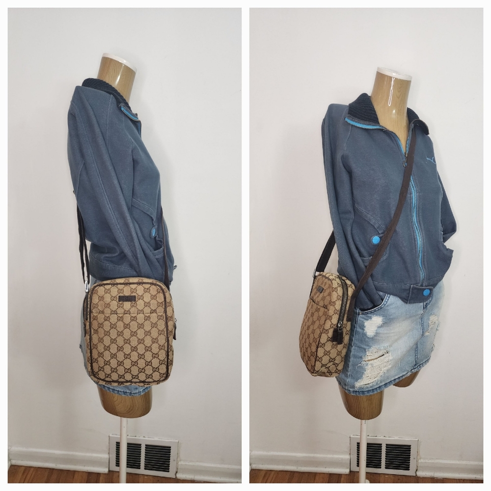 GUCCI GG Canvas Crossbody Bag